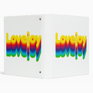 Rainbow Layers Lovejoy Name Label  Binder