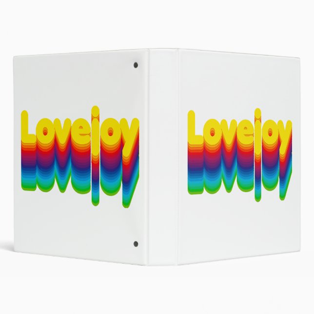 Rainbow Layers Lovejoy Name Label  Binder (Background)