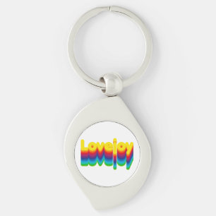 Rainbow Layers Lovejoy Name Label  Keychain