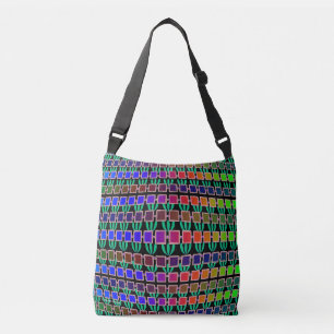 Rainbow Leaf And Geo  Crossbody Bag