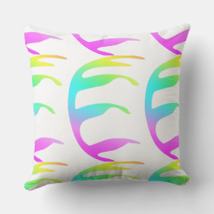 Rainbow Leaf Throw Pillow