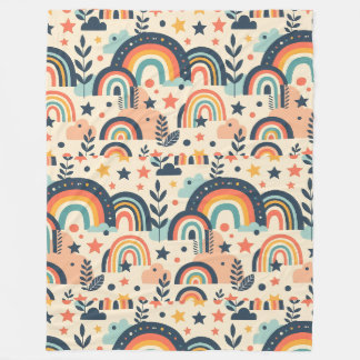Rainbow leafs boho stylish Blanket for New Home