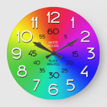 Rainbow Learn to Tell Time Classroom Clock