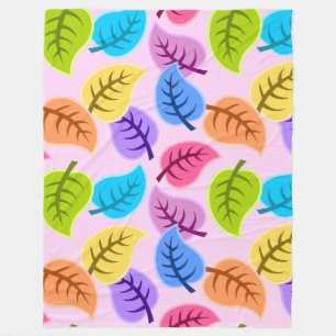 rainbow leaves blanket