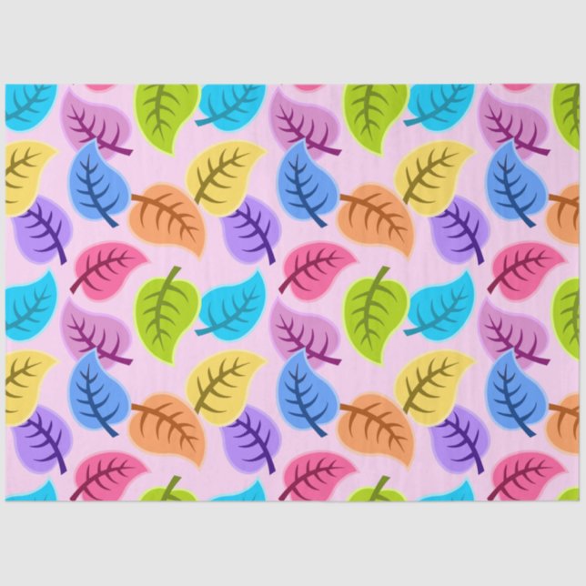 rainbow leaves tissue paper (Front)