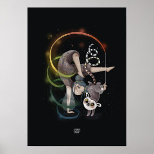 RAINBOW LEMUR by Alexandra Dikaia Poster