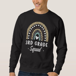 Rainbow Leopard 3rd Grade Back To School Teachers Sweatshirt
