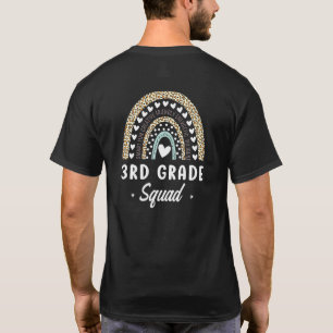 Rainbow Leopard 3rd Grade Back To School Teachers  T-Shirt