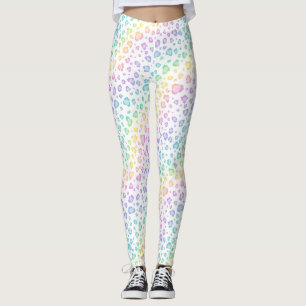 Rainbow Leopard Animal Print Leggings