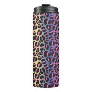 Rainbow Leopard Animal Print Pattern Thermal Tumbler