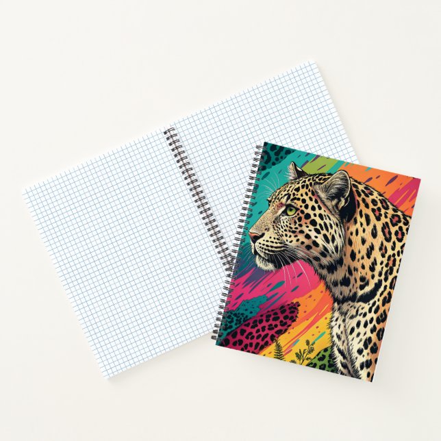 Rainbow Leopard Art Notebook (Inside)