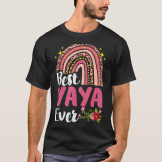 Rainbow Leopard Best Yaya Ever Mother's Day Mother T-Shirt