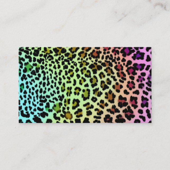 Rainbow Leopard Business Card (Front)