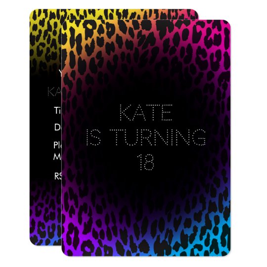 Rainbow Leopard Invitations