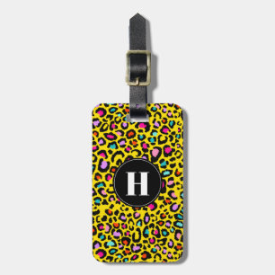 Rainbow Leopard Luggage Tag