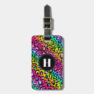 Rainbow Leopard Luggage Tag
