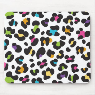 Rainbow Leopard Pattern Mouse Pad