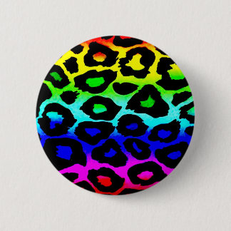 rainbow_leopard_print-altered 2 inch round button