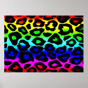 rainbow_leopard_print-altered poster