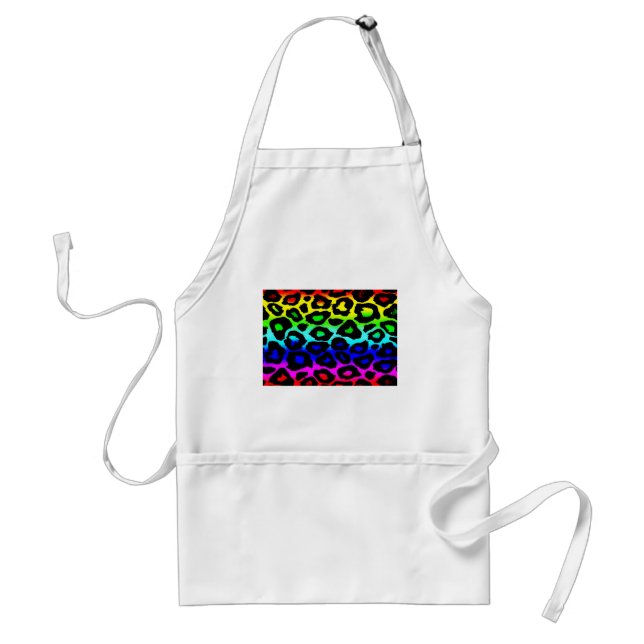 rainbow_leopard_print-altered standard apron (Front)