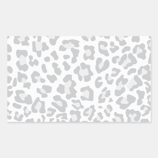 Rainbow Leopard Print Collection - Grey Sticker (Front)