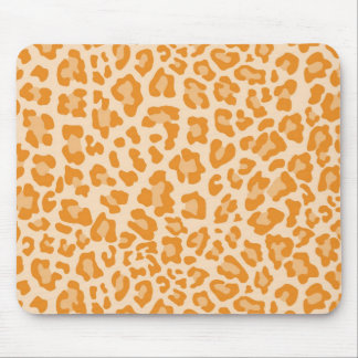Rainbow Leopard Print Collection - Orange Mouse Pad