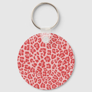 Rainbow Leopard Print Collection - Red Keychain