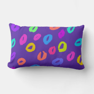 Rainbow Leopard Print Lumbar Pillow
