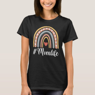 Rainbow Leopard Print Mom Life  For Mother's Day W T-Shirt