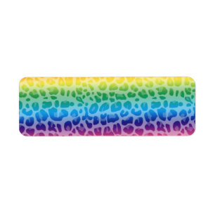 Rainbow leopard print pattern