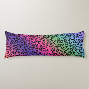 Rainbow Leopard Print - Smooth Blend Body Pillow