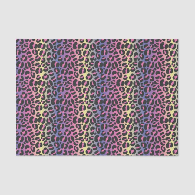 Rainbow Leopard Print Tissue Paper (Front)