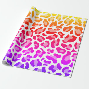 Rainbow Leopard Skin Wrapping Paper