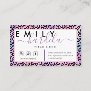 Rainbow Leopard Social Media  Business Card