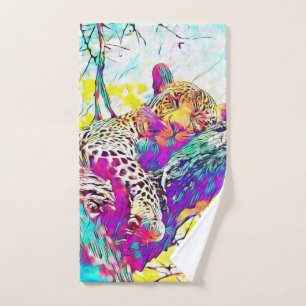 Rainbow leopard Towel