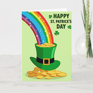 Rainbow Leprechaun Hat Card