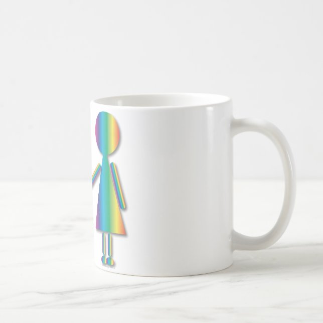 Rainbow Lesbian Love Coffee Mug (Right)