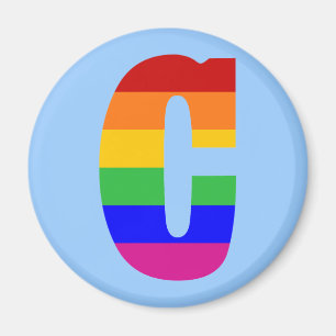 Rainbow Letter C Magnet