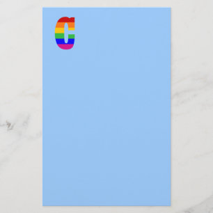 Rainbow Letter C Stationery
