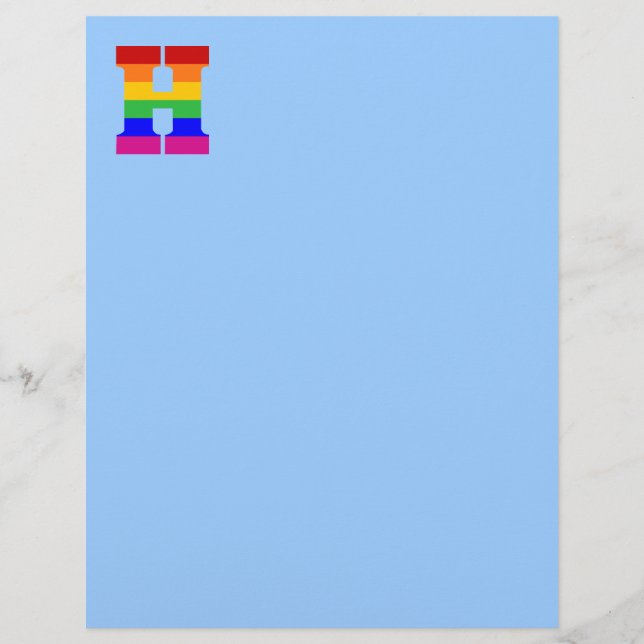 Rainbow Letter H (Front)