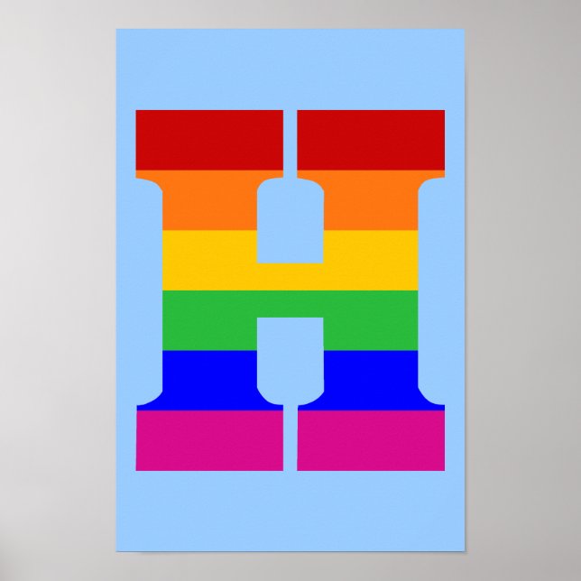 Rainbow Letter H Poster (Front)