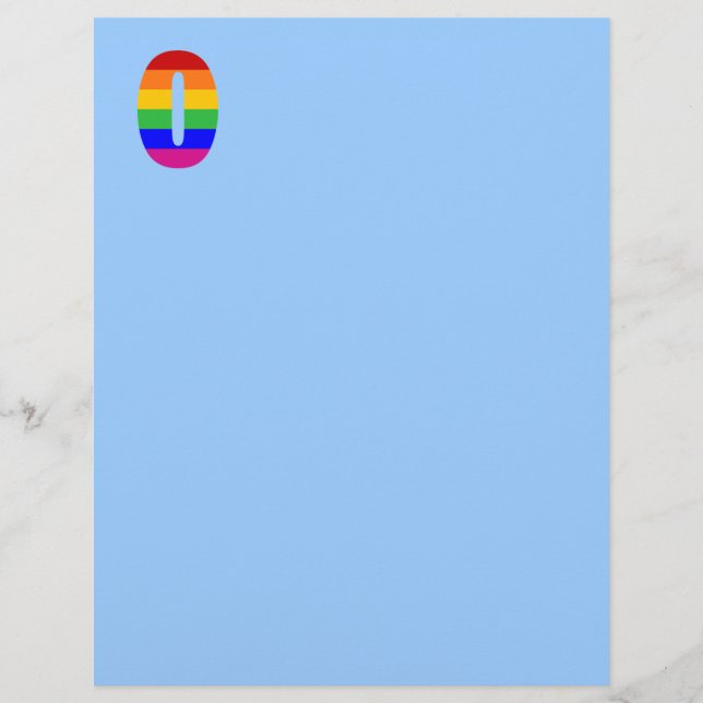 Rainbow Letter O (Front)