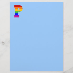 Rainbow Letter P