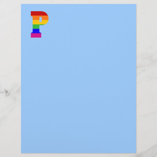Rainbow Letter P (Front)