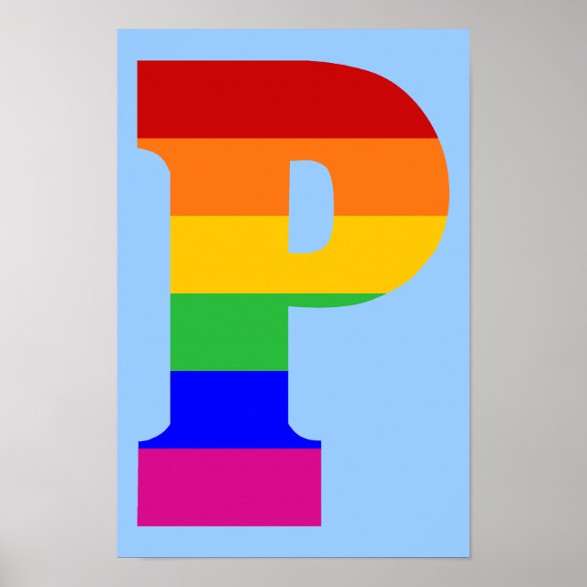 Rainbow Letter P Poster (Front)