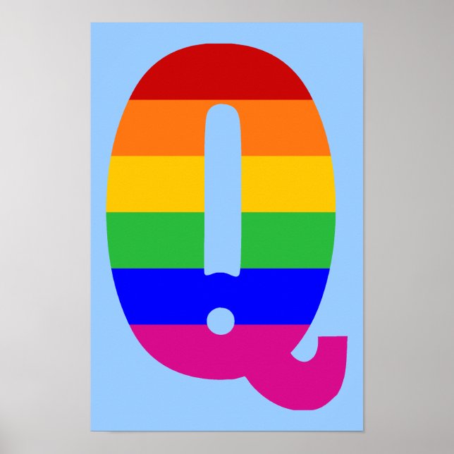 Rainbow Letter Q Poster (Front)