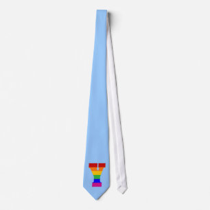 Rainbow Letter Y Tie