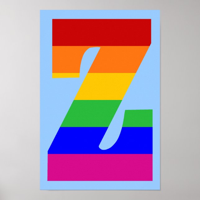 Rainbow Letter Z Poster (Front)