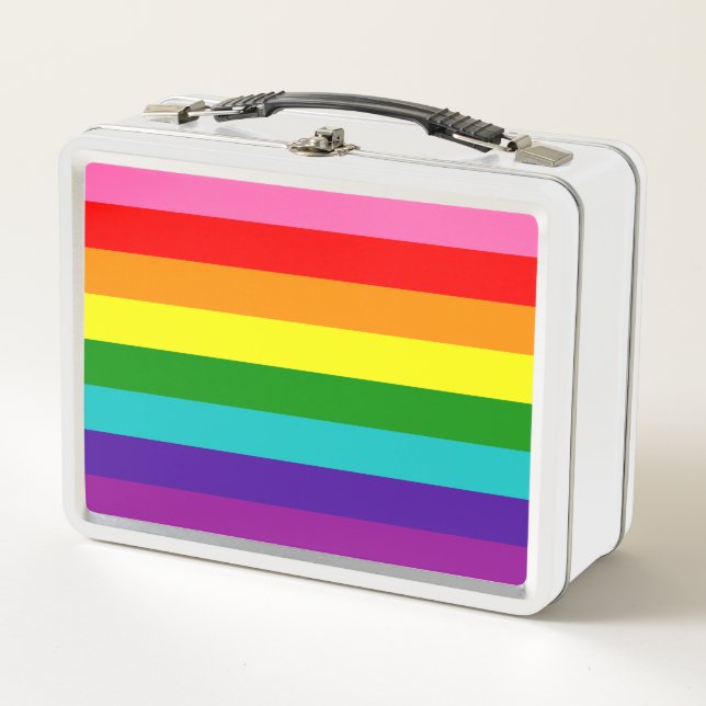 Rainbow LGBT drapeau gay Metal Lunchbox (Devant)