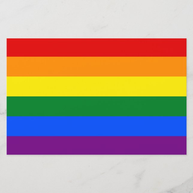 Rainbow (LGBT) Flag Stationery (Front)